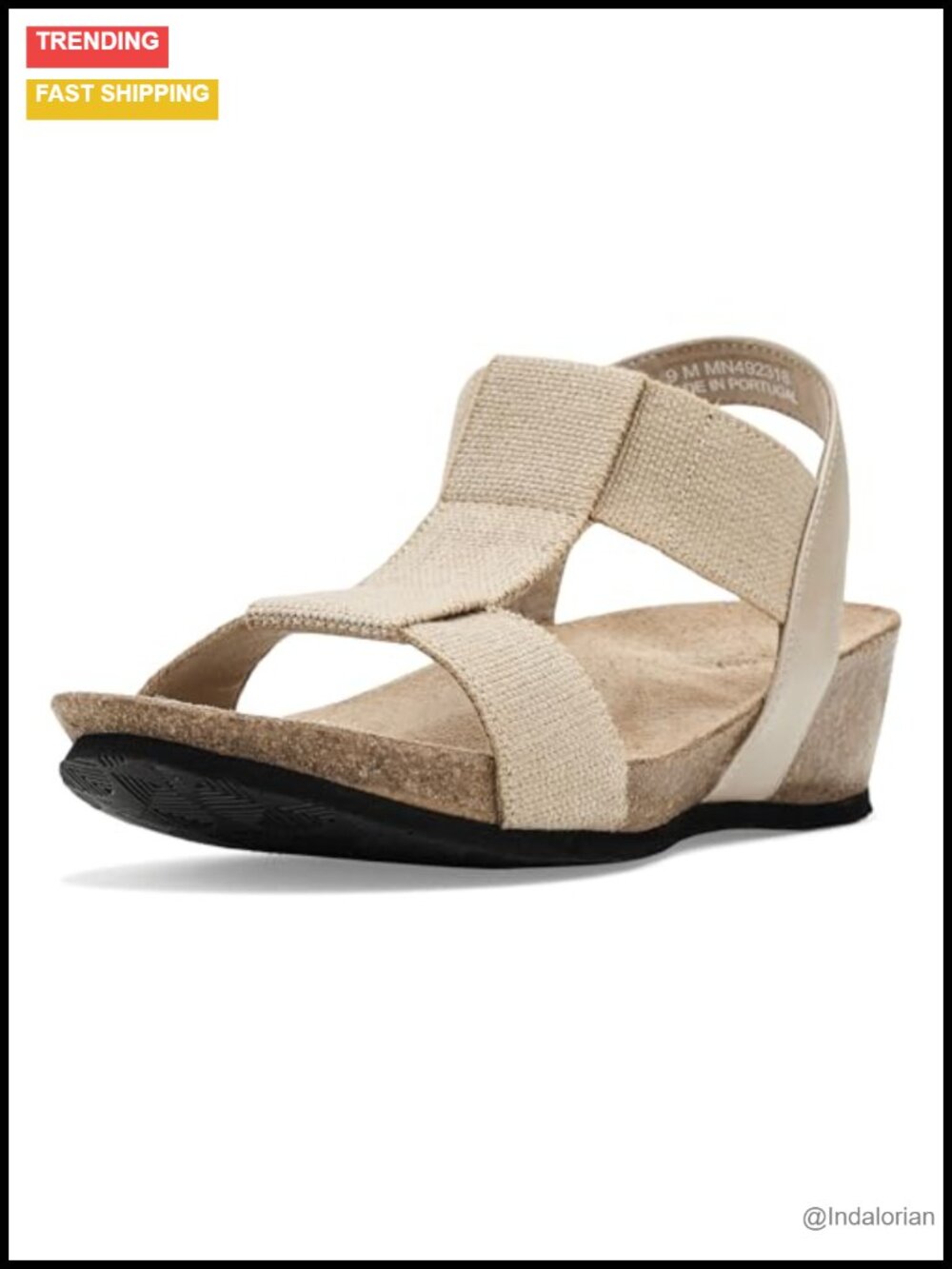 Munro Georgette Women's Neoprene Wedge Sandals Cork Footbed Comfort Slip-On